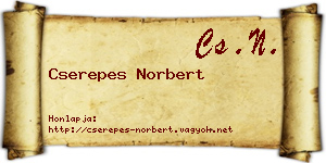 Cserepes Norbert névjegykártya