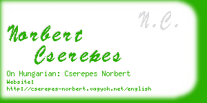 norbert cserepes business card